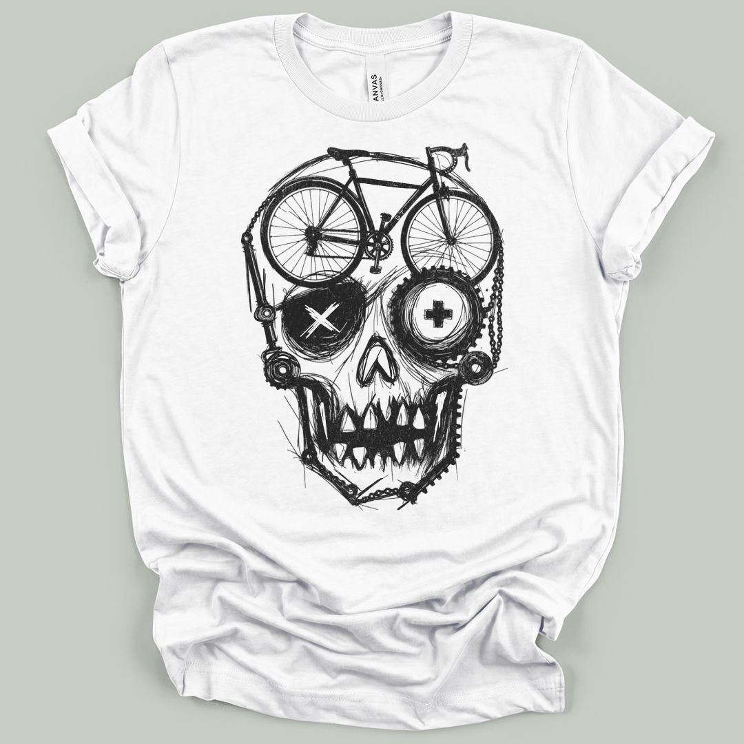 Skull Bike Sketch T-Shirt