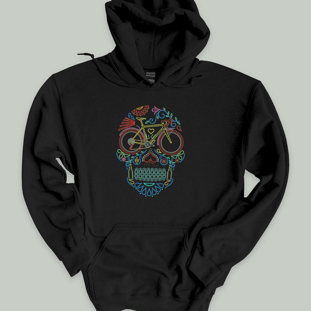Cycling Sugar Skull Hoodie