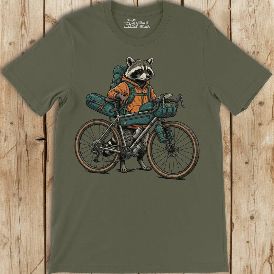 Bikepacking Raccoon T-Shirt