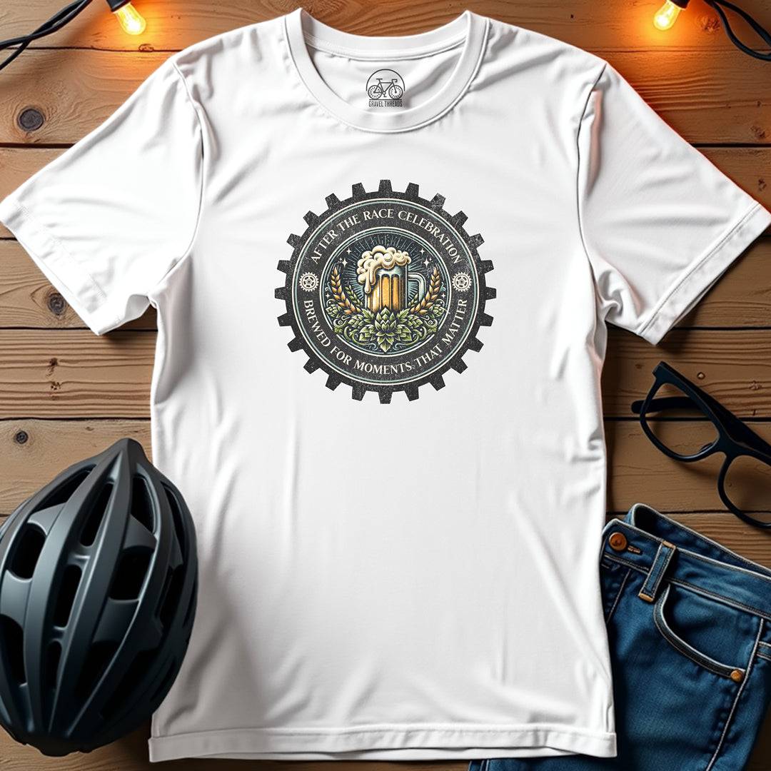 After the Race Gravel Biker Celebration T-Shirt