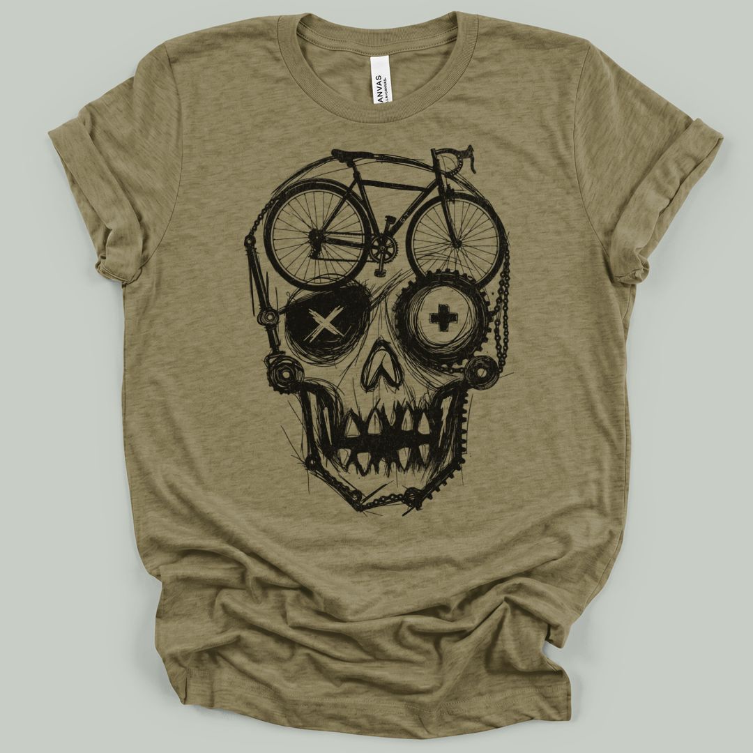 Skull Bike Sketch T-Shirt