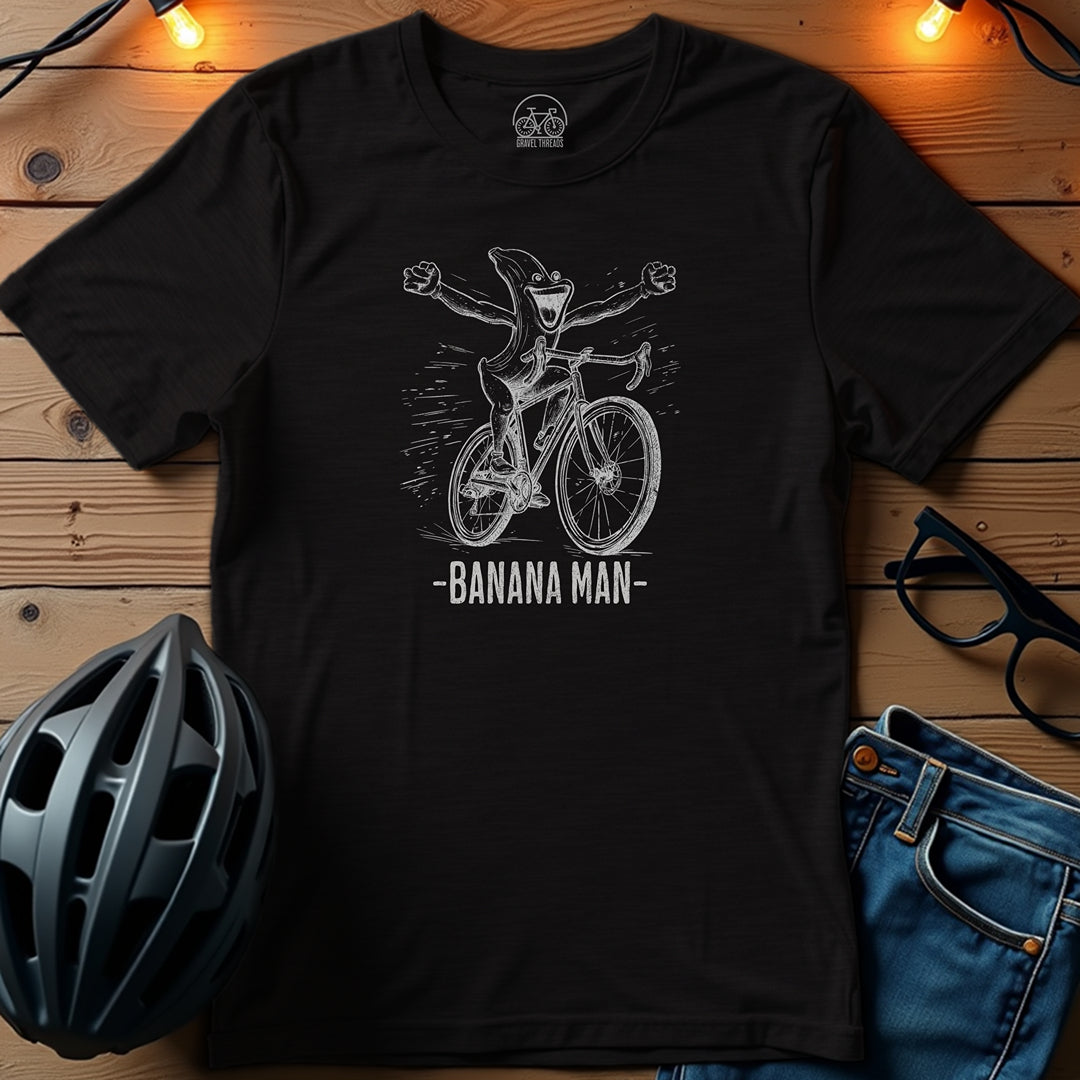 Banana Man Gravel Biking Fun T-Shirt