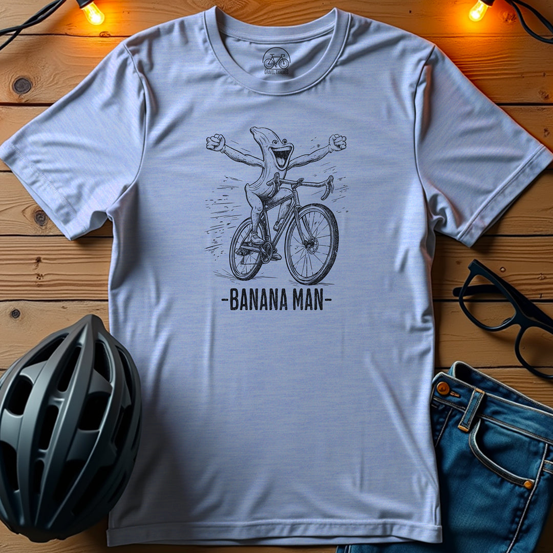 Banana Man Gravel Biking Fun T-Shirt