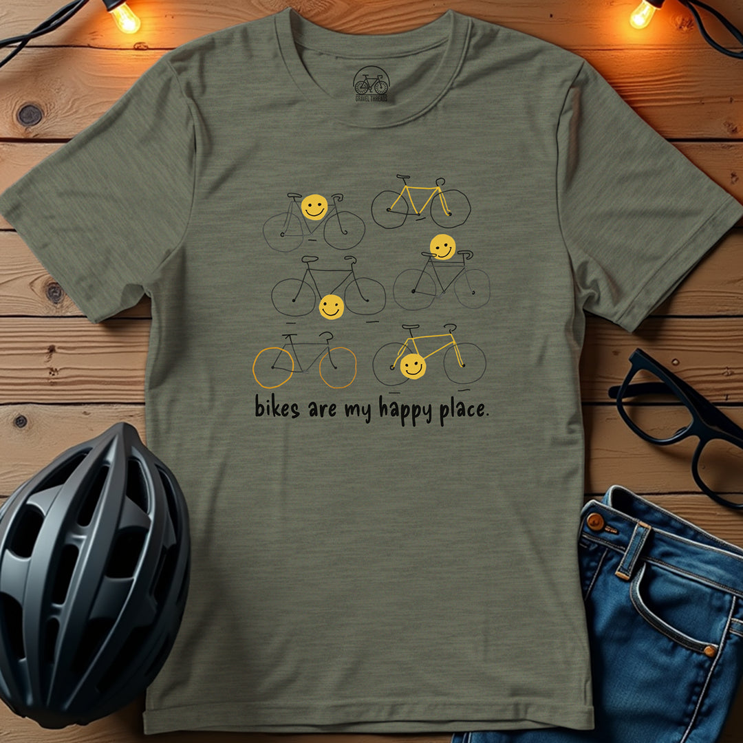 Bikes Are My Happy Place T-Shirt