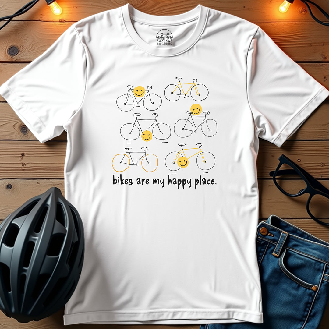 Bikes Are My Happy Place T-Shirt