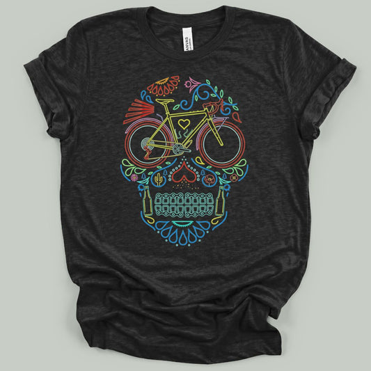 Cycling Sugar Skull T-Shirt