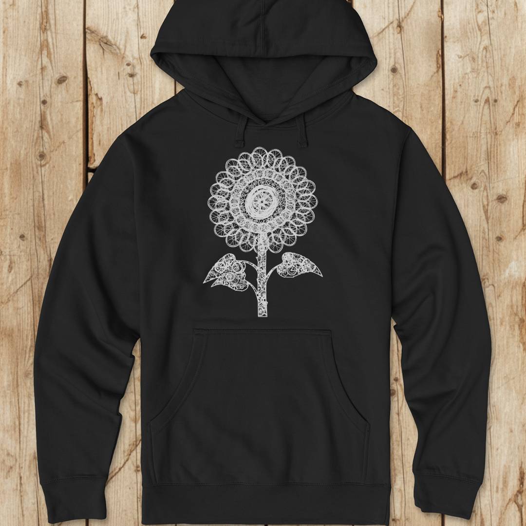 Sunflower Bike Parts Hoodie