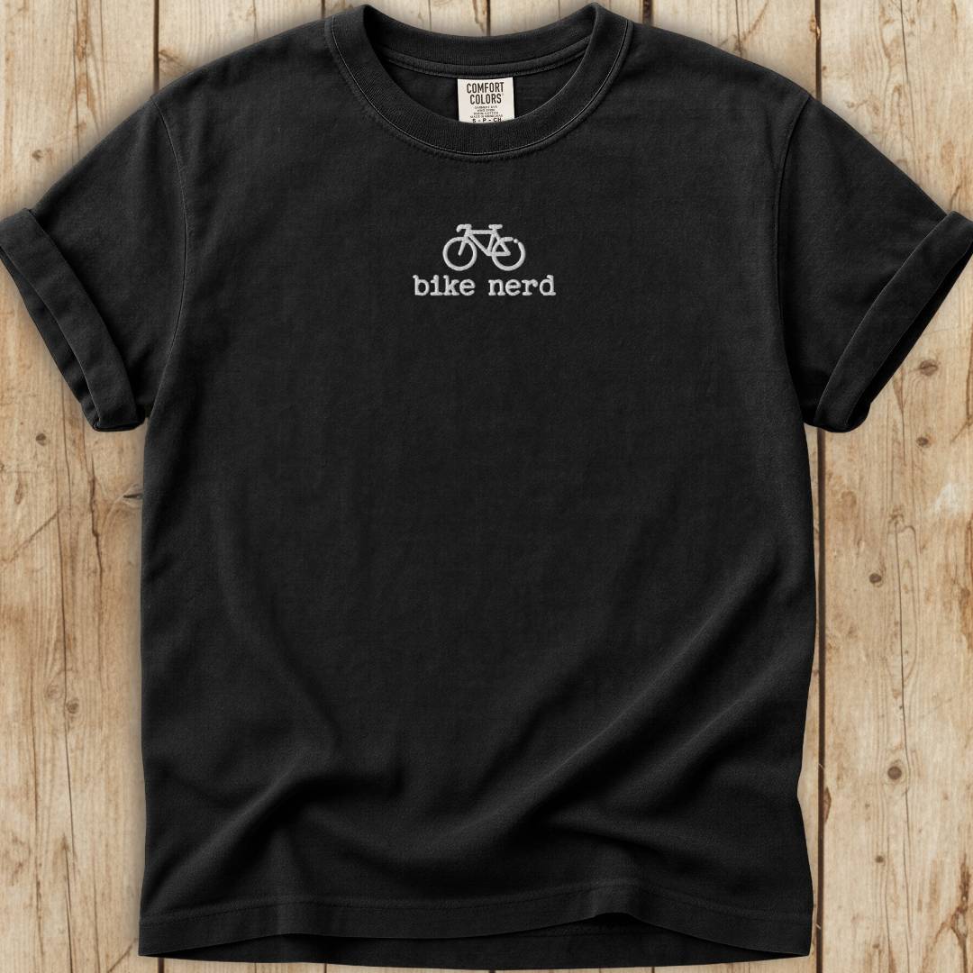 Bike Nerd Embroidered Premium T-Shirt