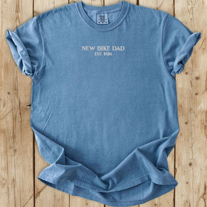 Embroidered New Bike Dad T-Shirt