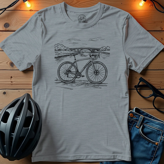 Bridge to Adventure Gravel Biking T-Shirt