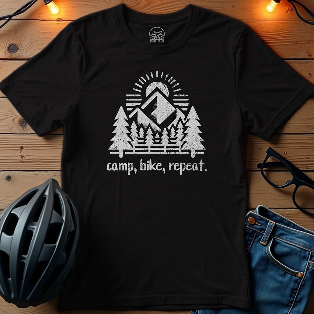 Camp, Bike, Repeat Gravel Adventure T-Shirt