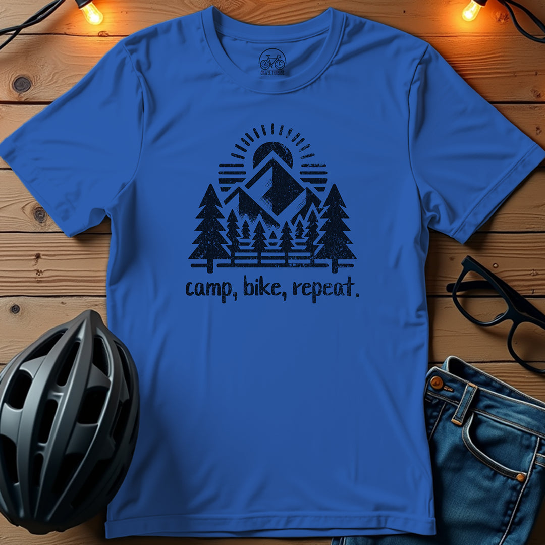 Camp, Bike, Repeat Gravel Adventure T-Shirt