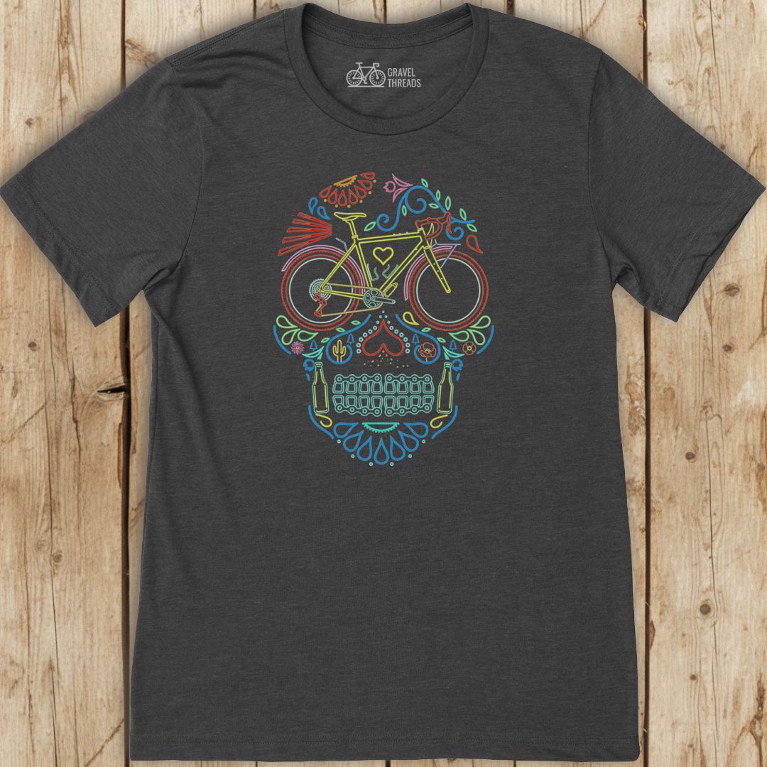 Cycling Sugar Skull T-Shirt