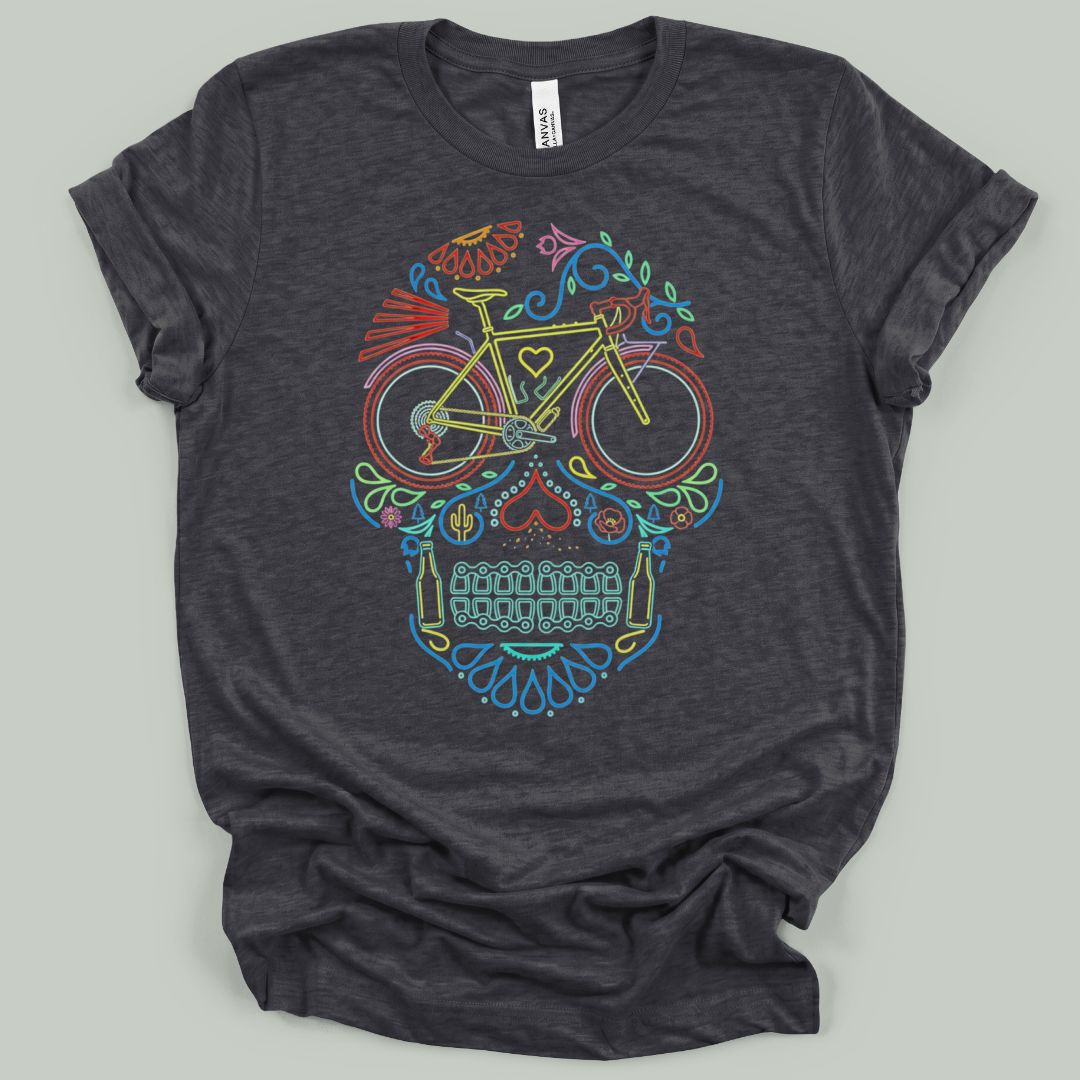 Cycling Sugar Skull T-Shirt