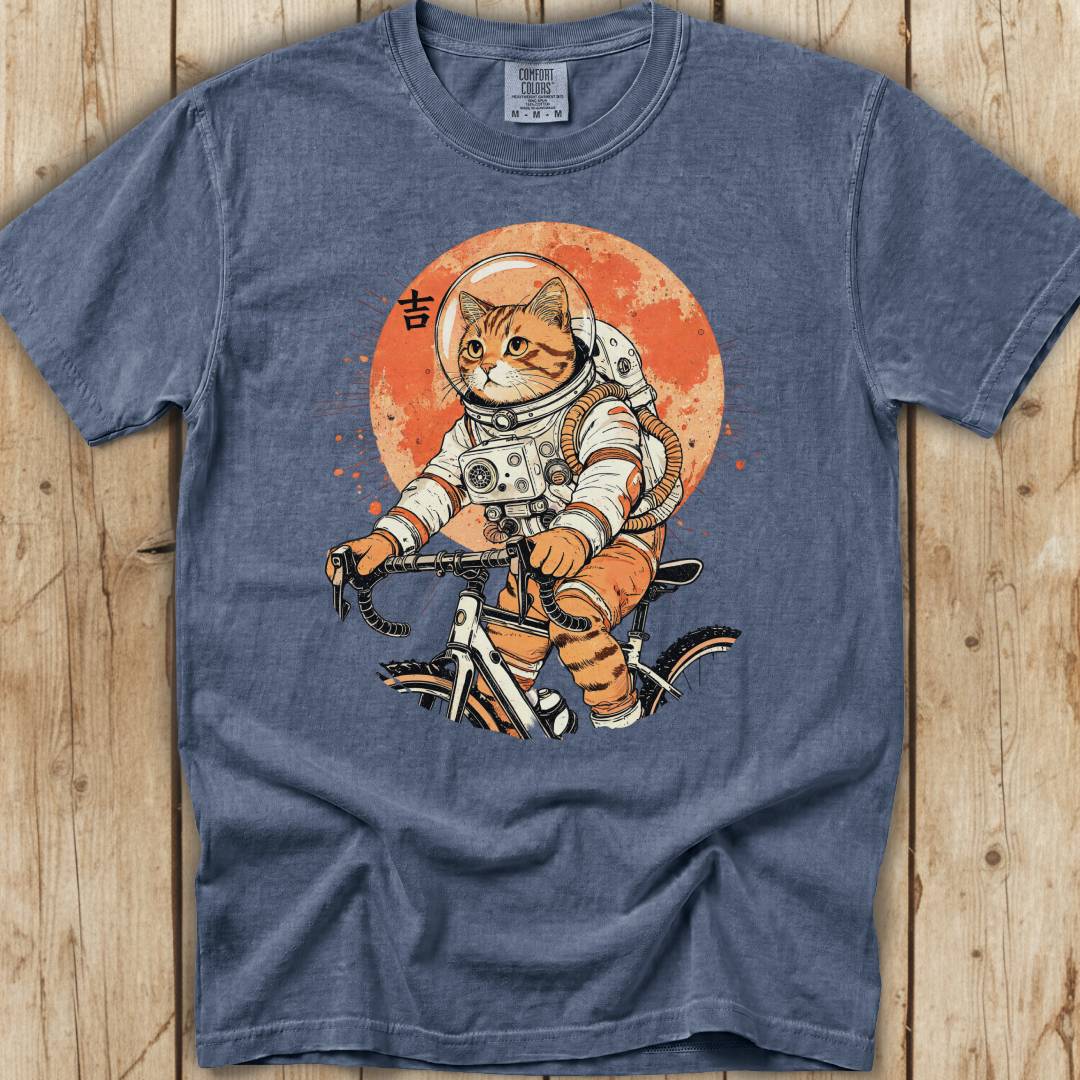 Cosmic Cat Cyclist Premium T-Shirt