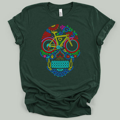 Cycling Sugar Skull T-Shirt