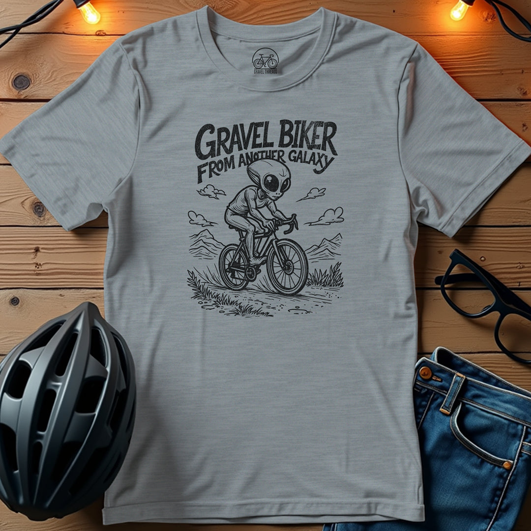 Gravel Biker From Another Galaxy T-Shirt