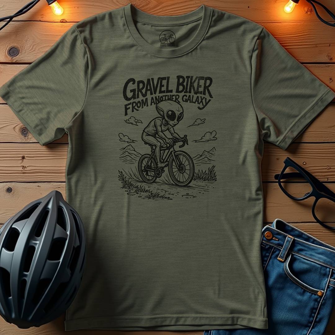 Gravel Biker From Another Galaxy T-Shirt