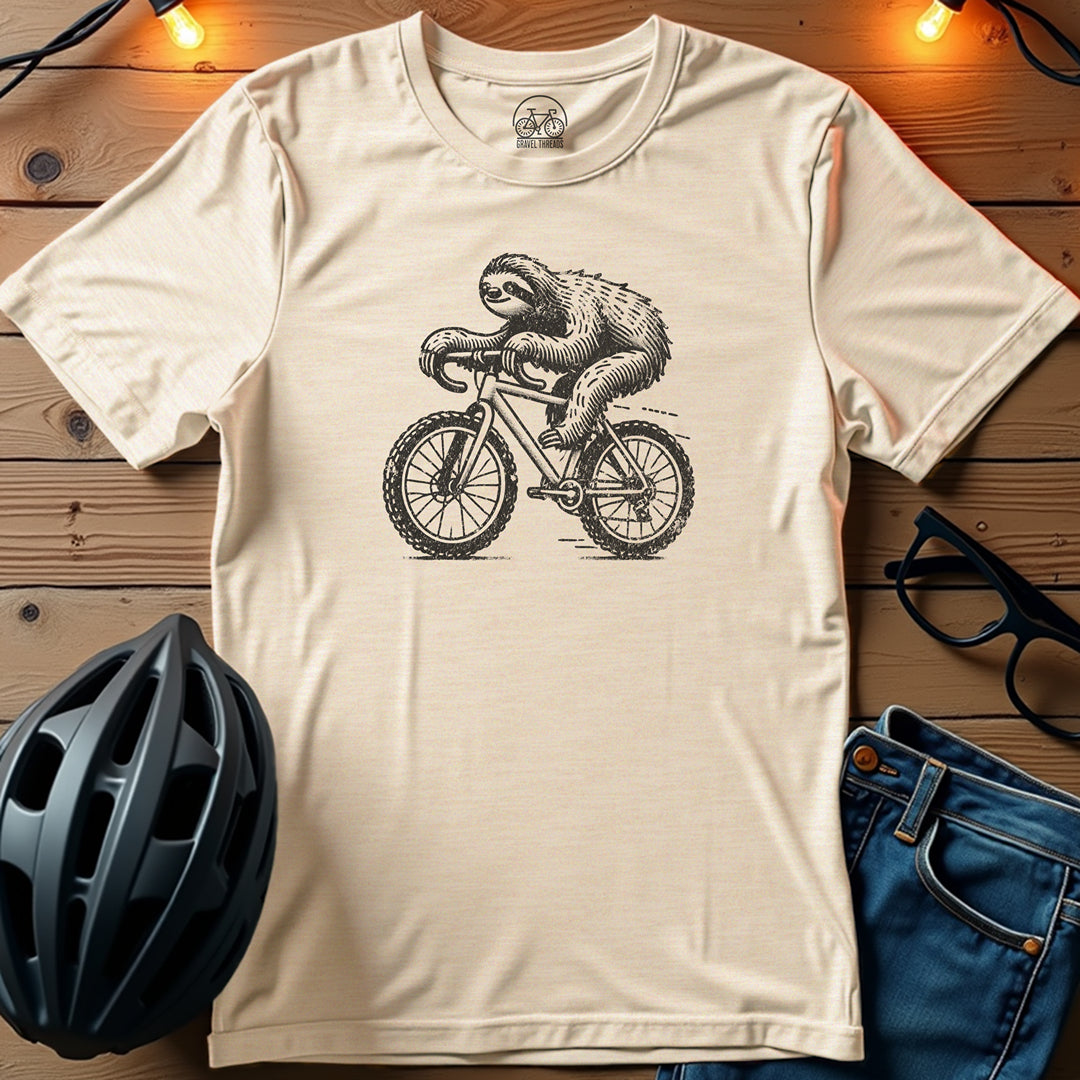 Gravel Sloth Slow and Steady on the Trails T-Shirt