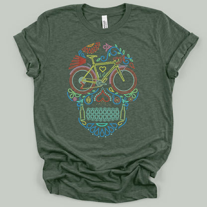 Cycling Sugar Skull T-Shirt