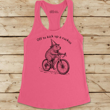 Groundhog Ruckus Racerback Tank