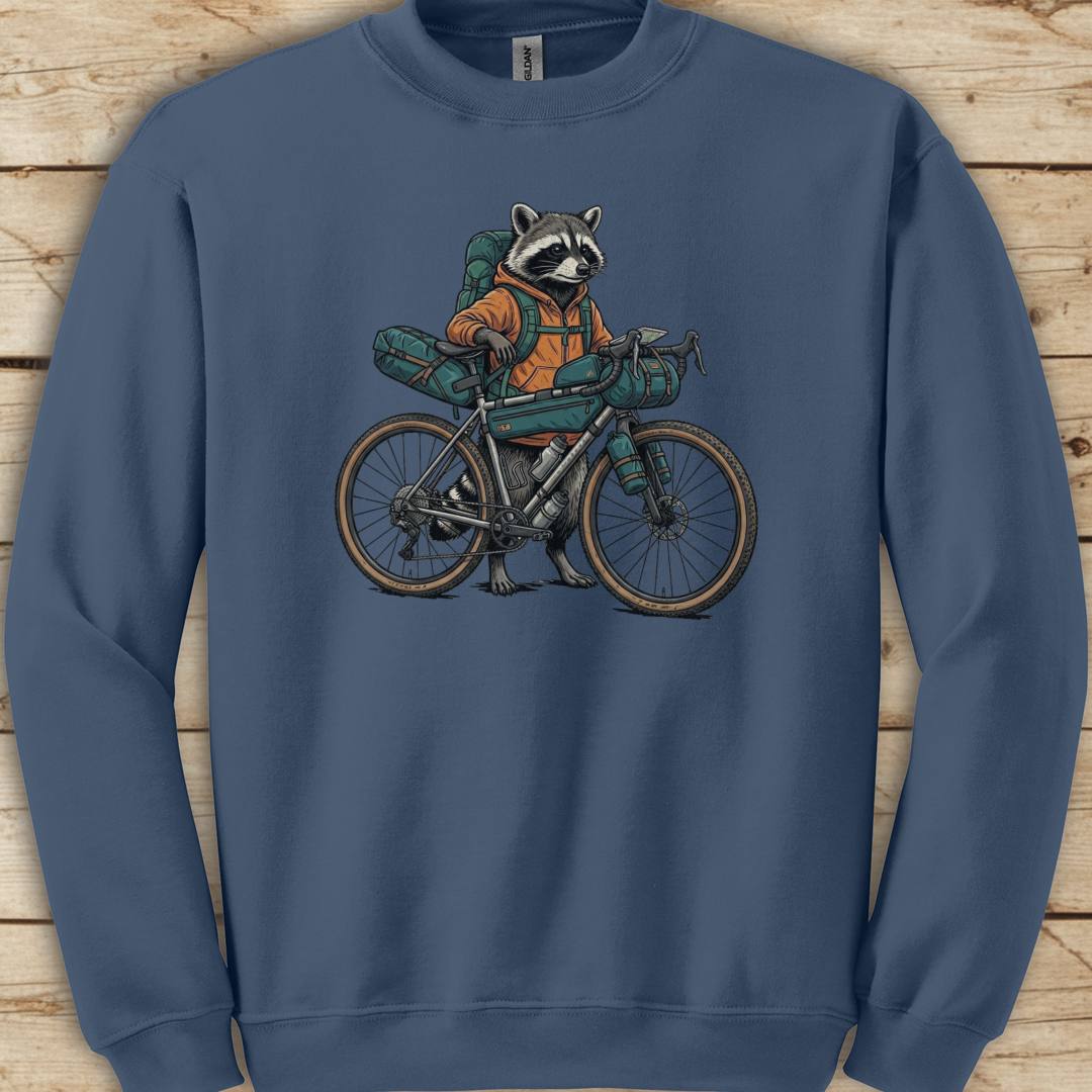 Bikepacking Raccoon Sweatshirt