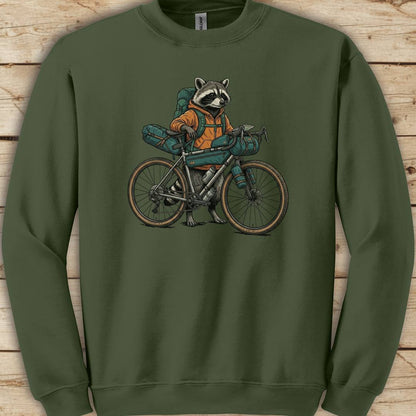 Bikepacking Raccoon Sweatshirt
