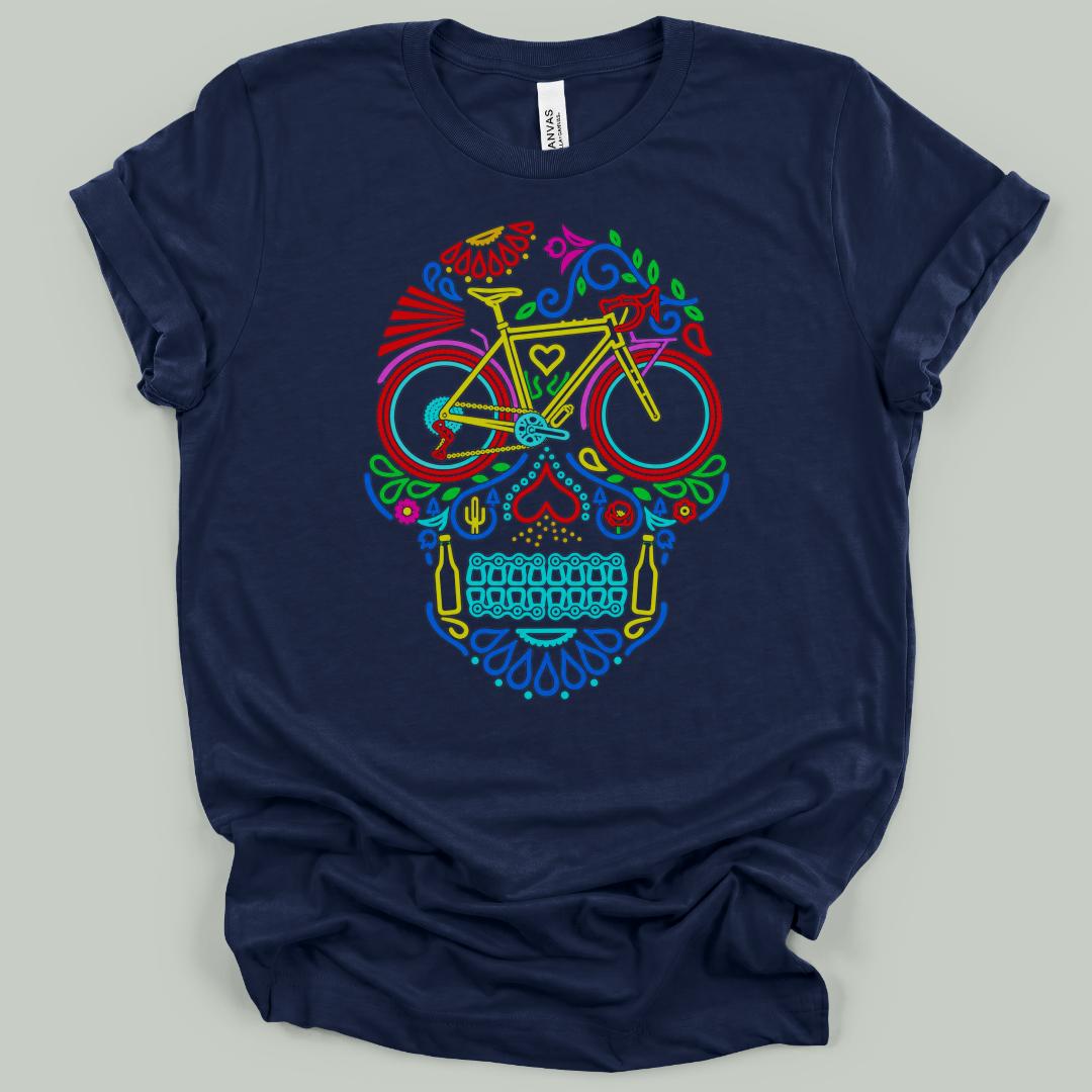 Cycling Sugar Skull T-Shirt
