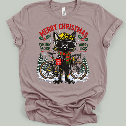 Merry Christmas Cool Cat T-Shirt