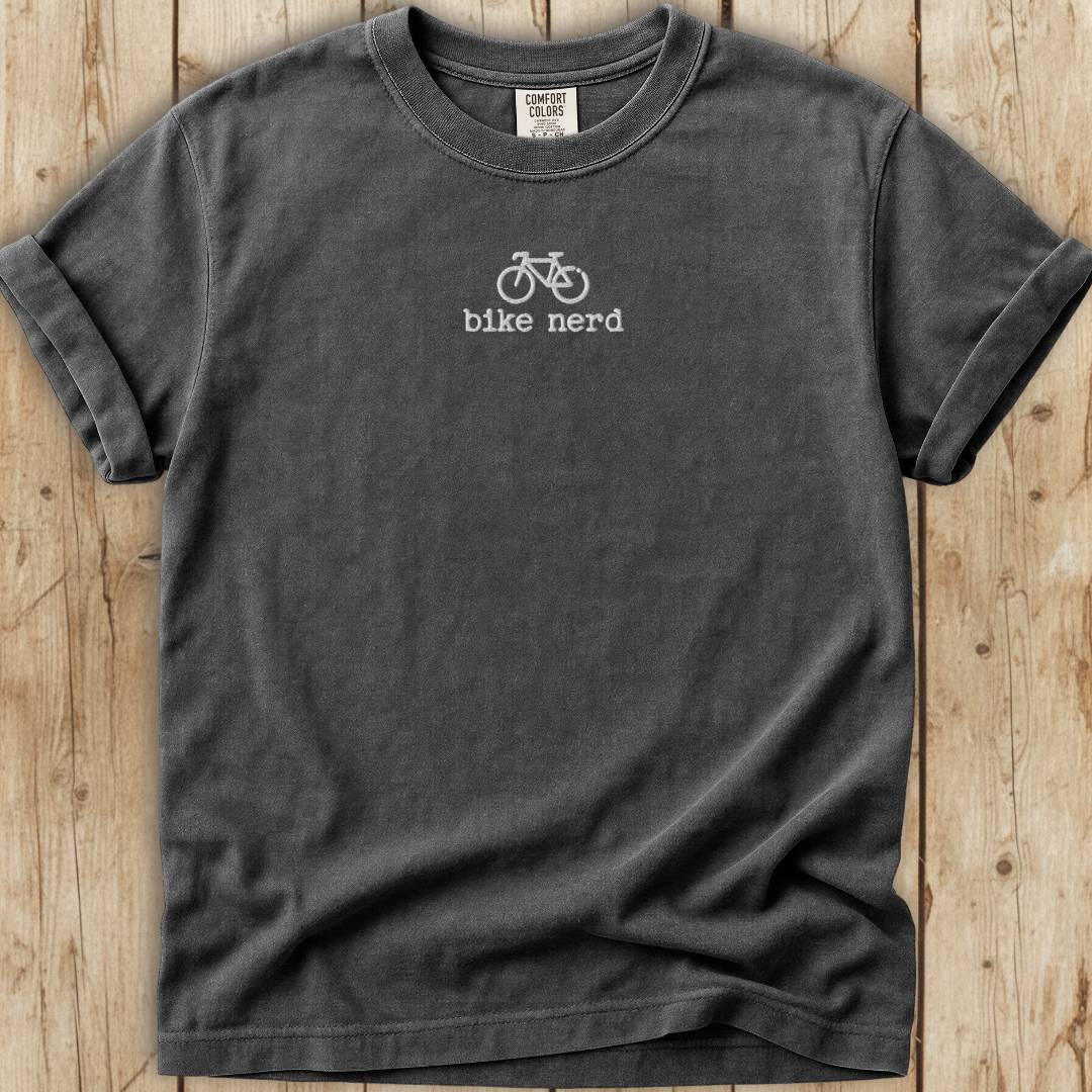 Bike Nerd Embroidered Premium T-Shirt