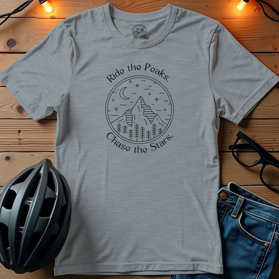 Ride The Peaks Chase The Stars T-Shirt