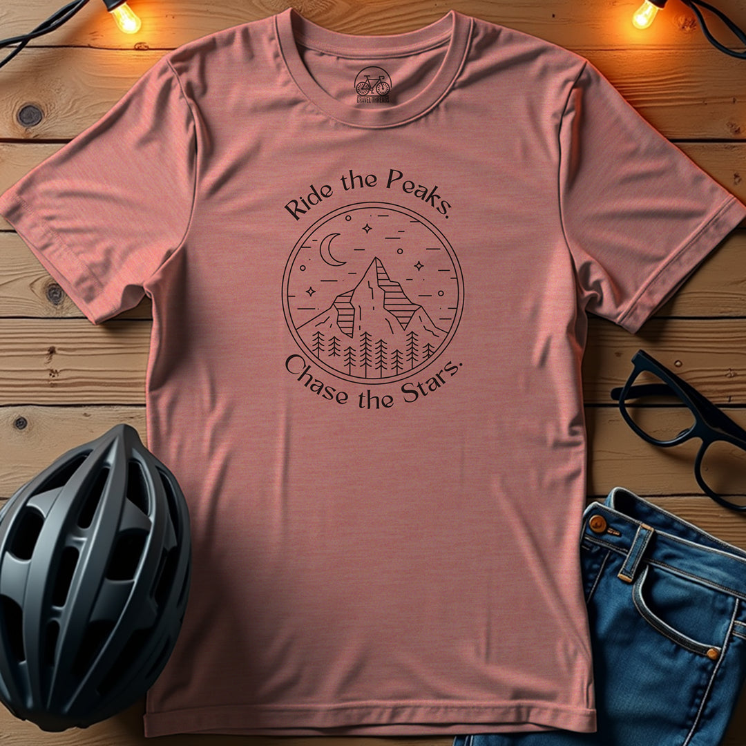 Ride The Peaks Chase The Stars T-Shirt