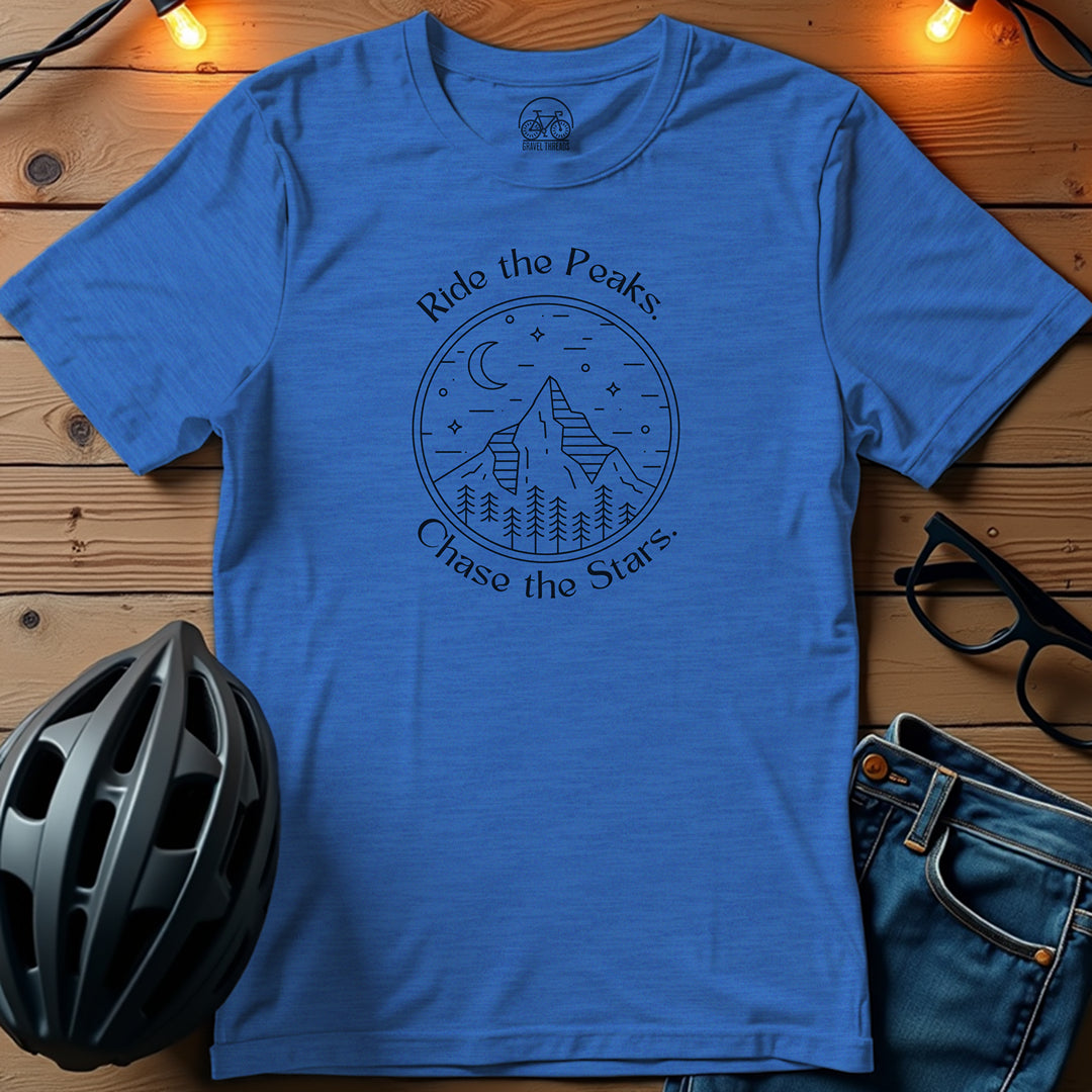 Ride The Peaks Chase The Stars T-Shirt