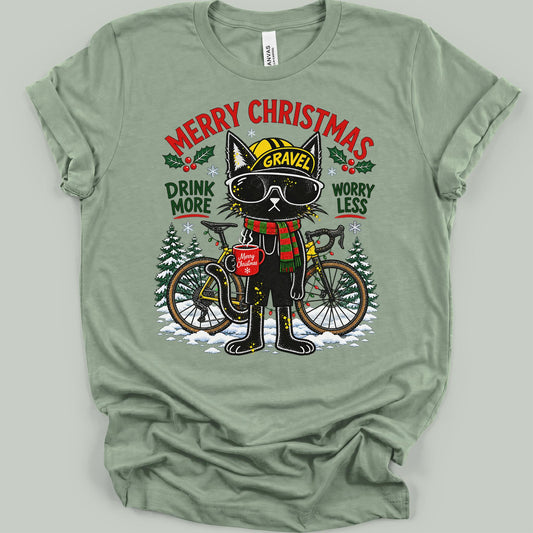 Merry Christmas Cool Cat T-Shirt