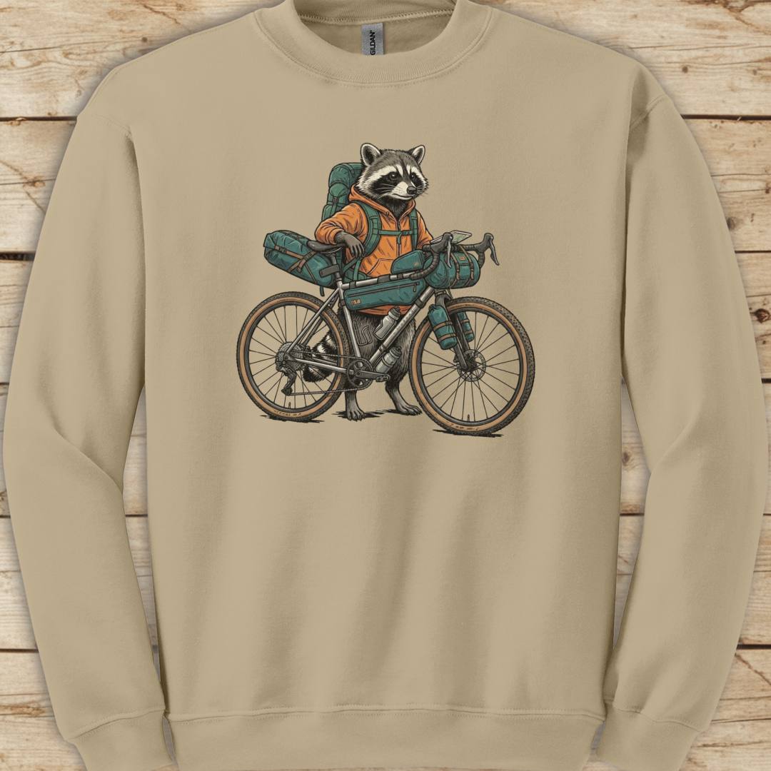 Bikepacking Raccoon Sweatshirt
