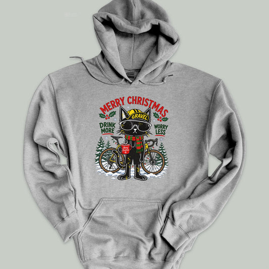 Merry Christmas Cool Cat Hoodie