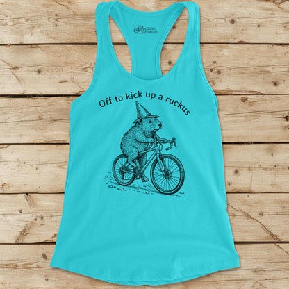 Groundhog Ruckus Racerback Tank
