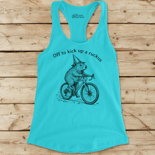 Groundhog Ruckus Racerback Tank