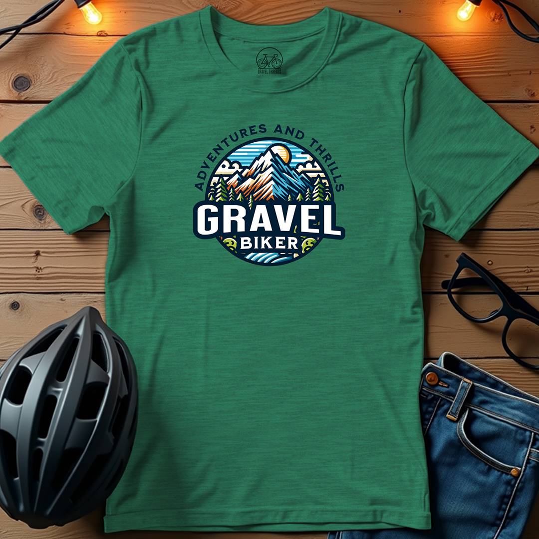 Adventures & Thrills Gravel Biker T-Shirt